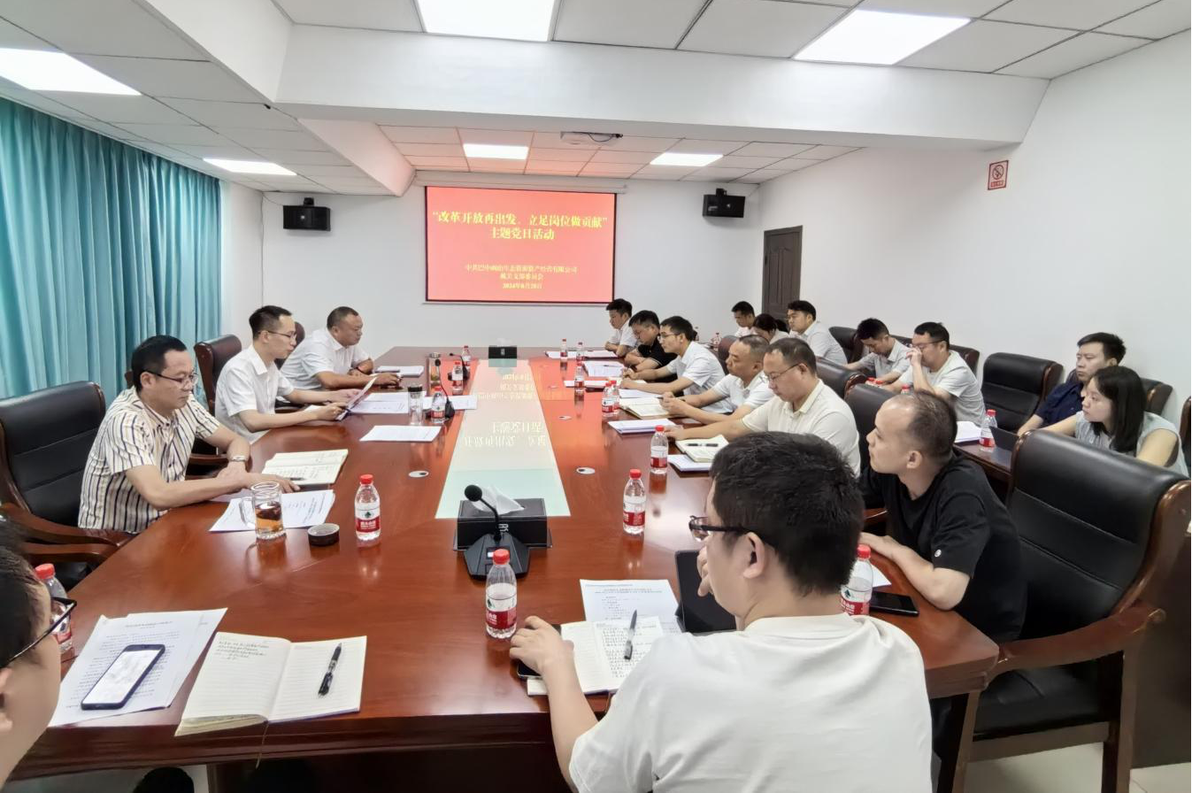 巴中兩山公司開展“改革開放再出發(fā)、立足崗位做貢獻(xiàn)”主題黨日活動